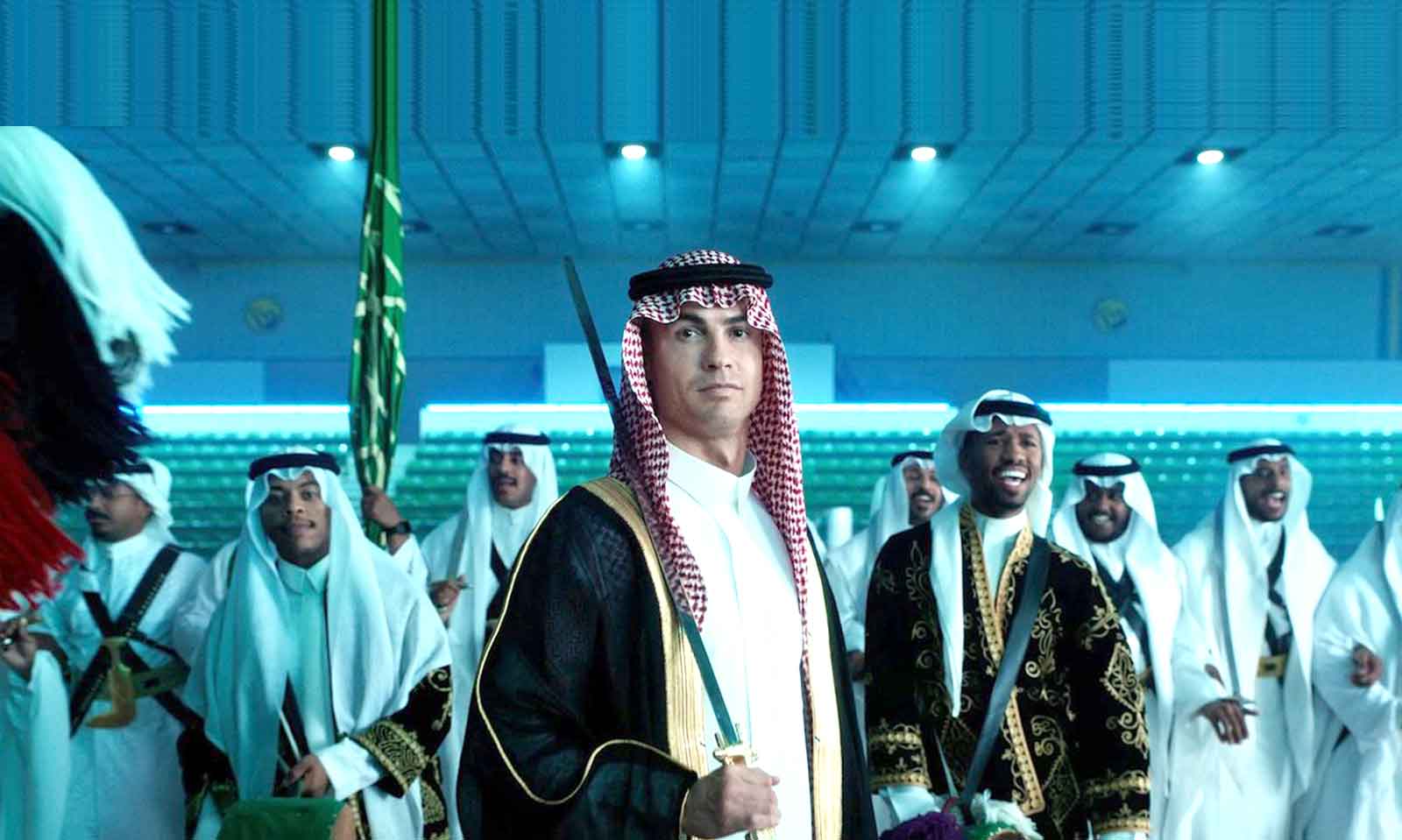 Cristiano Ronaldo and Manes Wear Iconic Bisht Moment on Saudi National Day